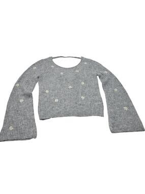 Saltwater Luxe wool alpaca blend flare sleeve embroidered sweater